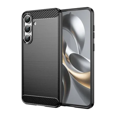 Handyhülle Max Power Digital Samsung Galaxy S25 Fe Carbonfaser Stoßfest Schwarz