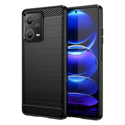Max Power Digital Carbon Fiber Case für Xiaomi Redmi Note 12 Pro Plus Stoßfestes schwarzes Silikon
