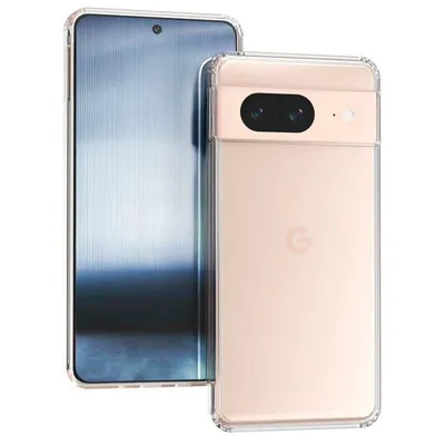 Handyhülle Max Power Digital Stoßfest Transparent Silikon Klar Verstärkte Ecken für Google Pixel 8a