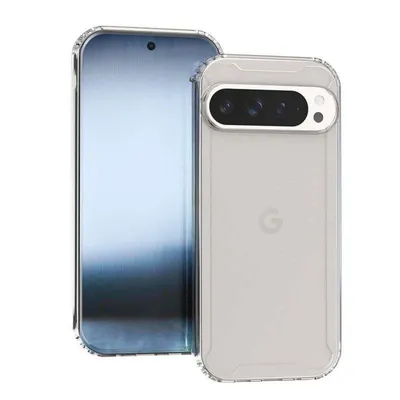 Handyhülle Max Power Digital Stoßfest Transparent Silikon Klar Verstärkte Ecken für Google Pixel 9 Pro