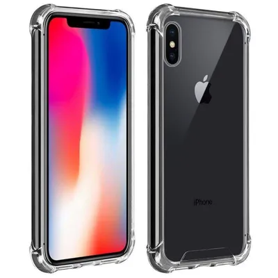 Handyhülle Max Power Digital Stoßfest Transparent Silikon Klar Verstärkte Ecken für iPhone X/Xs
