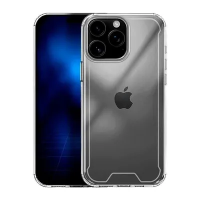 Handyhülle Max Power Digital Stoßfest Transparent Silikon Klar Verstärkte Ecken für iPhone 16 Pro