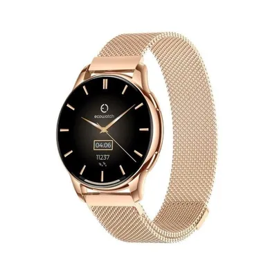 Maxcom Ecowatch 3 Bluetooth 42mm AMOLED Gold IP67 SpO2 Herzfrequenz Schlafmesser 5 Tage