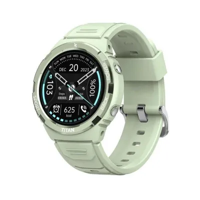 Maxcom FW100 Titan Bluetooth 45mm Touchscreen Grün Lange Akkulaufzeit Wasserdicht Pulsmonitor