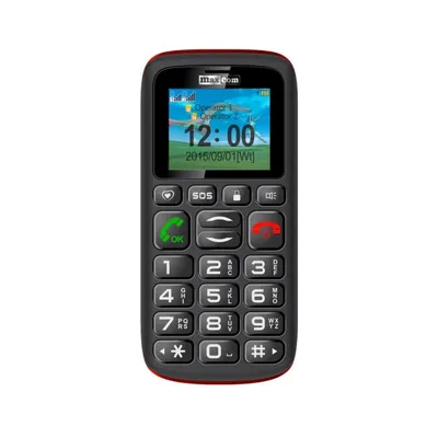 Maxcom MM428 Dual-SIM 2G-Telefon 1,8-Zoll-Bildschirm microSD-Taschenlampe Schwarz/Rot