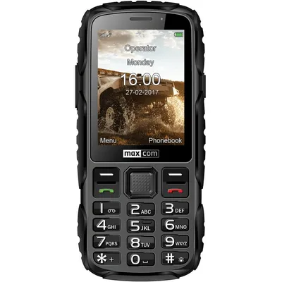 Maxcom Robustes Telefon 2,8″ 2MP 1400mAh 2G MicroSD FM-Radio Schwarz