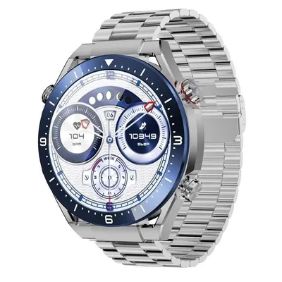MaxCom Ecowatch1 Bluetooth 51mm Digital Silber Blaue Armband One Size IP67 Pulsmonitor Schlaftracking 400mAh
