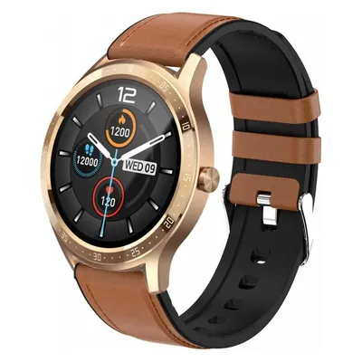 Maxcom FW43 Cobalt 2 Bluetooth 50mm TFT Schwarz Armband Schwarz und Gold IP67 SpO2 Pulsmesser Blutdruckmesser