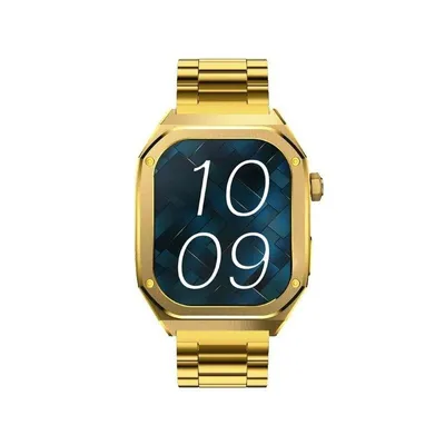 Maxcom FW65 Iron Pro Bluetooth 44mm AMOLED Gold IP68 SpO2 Herzfrequenz Schlafüberwachung