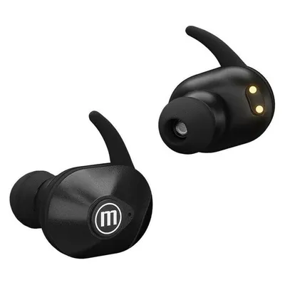 Maxell MINI DUO Kabellose In-Ear-Kopfhörer mit Ladetasche Schwarz