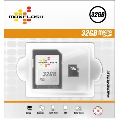 microSD Maxell MaxFlash 32GB Schwarz 11 MB/s Lesen 8 MB/s Schreiben