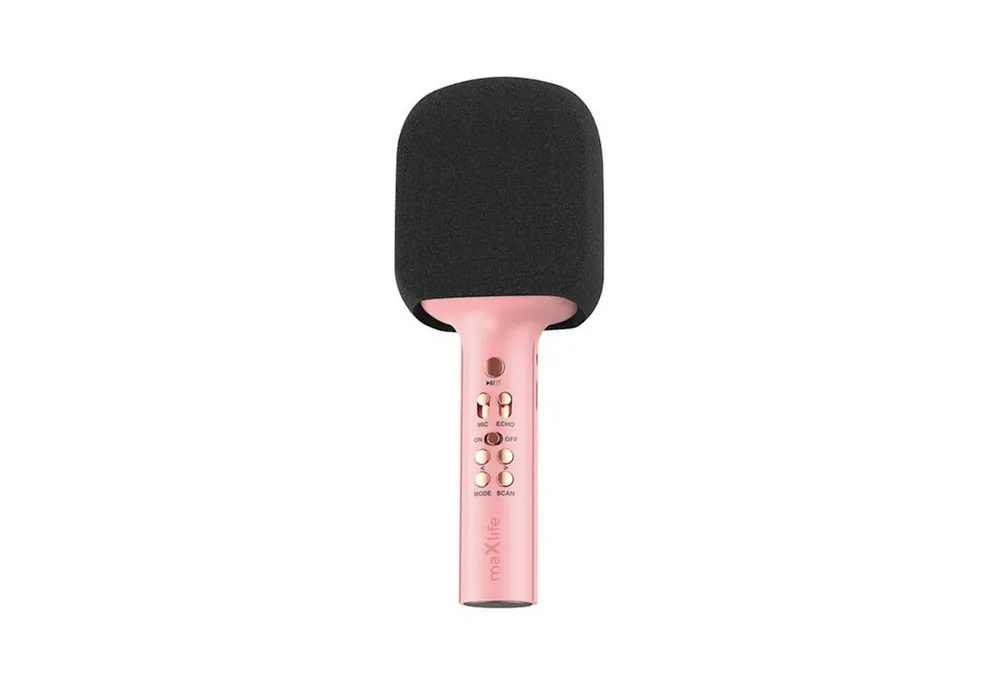 MaXlife Maxlife Bluetooth-Mikrofon mit Lautsprecher MXBM-600 Bluetooth-Lautsprecher (Kombiniert Mikrofon und Lautsprecher für sofortige kabellose Karaoke)