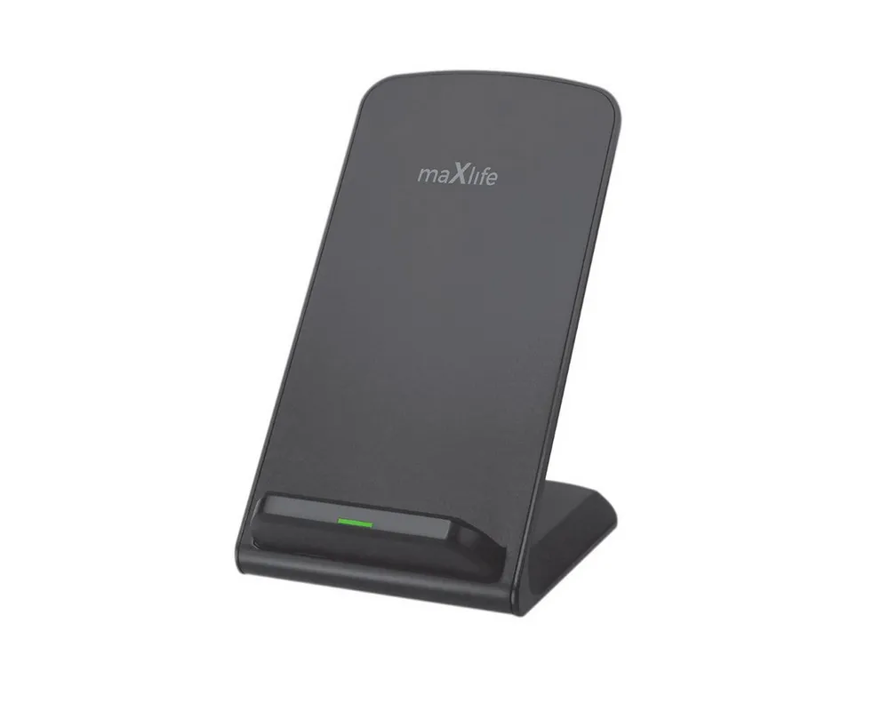 MaXlife MXWC-07 Wireless Charger (1x Wireless Charger, 1x USB-A auf USB-C Kabel (1 m), Kabelloses Schnellladen bis 15 W mit automatischem Ladestart)