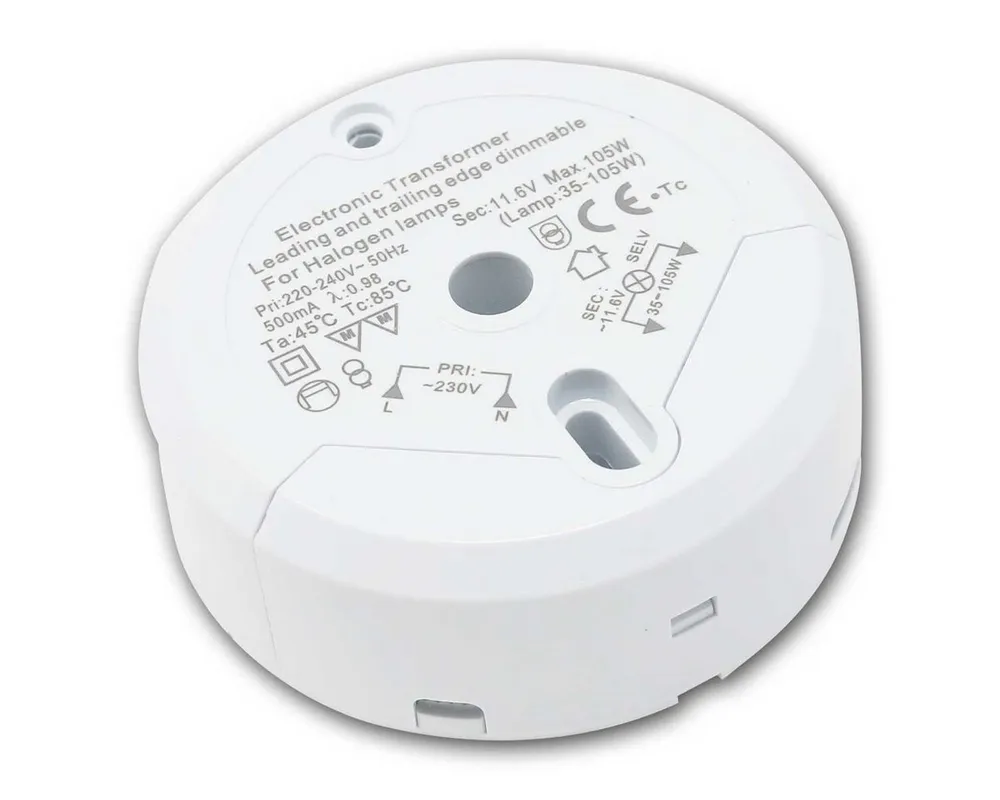 Maxtrack Elektronischer Halogen-Trafo, 35-105W, 230V-12V AC Trafo
