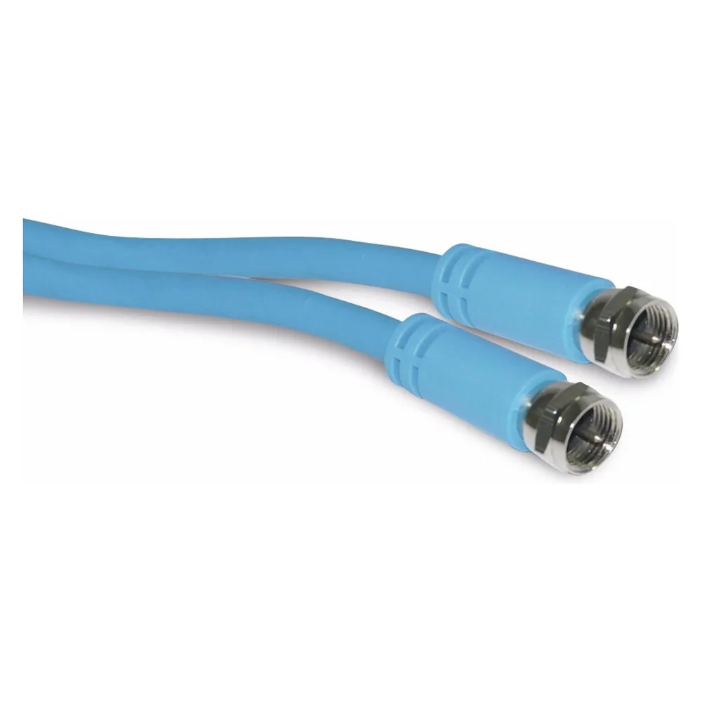 Maxview SAT-Antennenanschlusskabel, 2x F-Stecker, flexibel, blau, 10 m, 75 dB