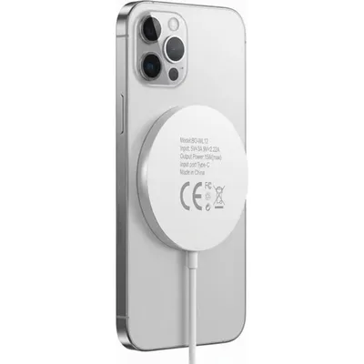 Drahtloses Ladegerät Mayaxess MS-VIRT-12X MagSafe 15W Aluminium Weiß