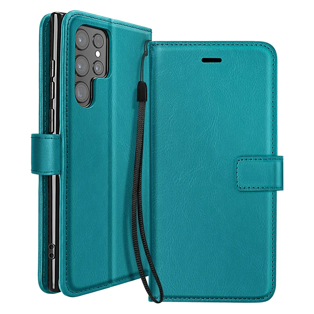 Mayaxess Brieftasche für Galaxy S23 Ultra mit Standfunktion und Handschlaufe