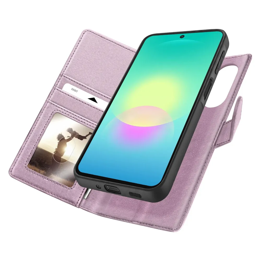 Mayaxess Brieftasche für Galaxy A27 RFID-Schutz mit Abnehmbarer Hülle