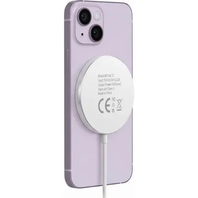 Kabelloses MagSafe Ladegerät 15W Mayaxess Aluminium Weiß