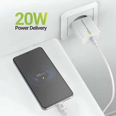 Mayaxess 20W Schnellladegerät mit USB-C Kabel 1m Weiß