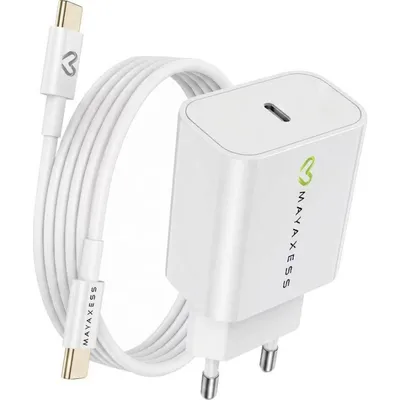 Mayaxess 20W Schnellladegerät mit USB-C-Kabel, kompaktes Design