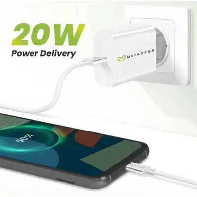 Mayaxess 20W USB Schnellladegerät mit USB-C-Kabel