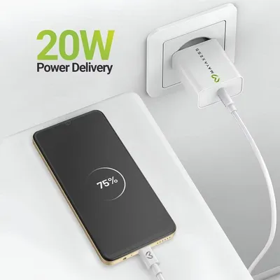 Mayaxess Schnellladegerät 20W USB-A mit USB-C Kabel 1m