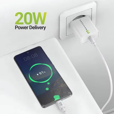 Mayaxess USB-Ladegerät SEK-VIRT-M6L 20W weiß mit USB-C-Kabel 1 m