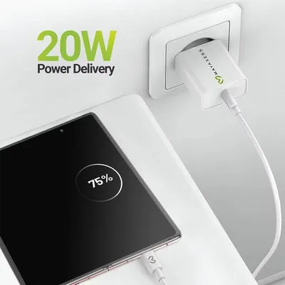 Schnellladegerät USB 20W Mayaxess mit USB-C-Kabel