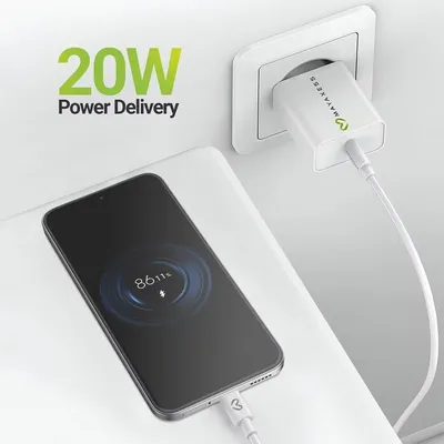 Schnelllader Mayaxess 20W USB-A mit USB-C-Kabel 1m