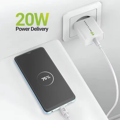 Schnelllader Mayaxess SEK-VIRT-A54 20W Weiß mit USB-C Kabel 1m