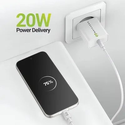 USB-Ladegerät Mayaxess SEK-VIRT-PX9 20 W weiß mit 1 m USB-C-Kabel