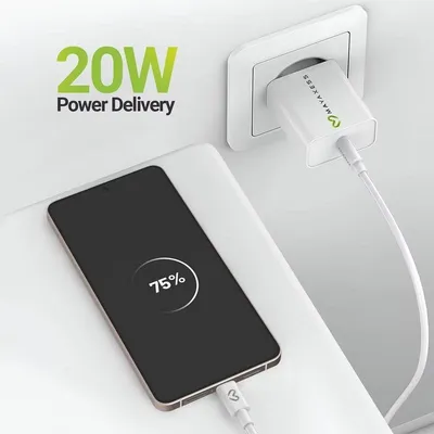 USB-Ladegerät Mayaxess SEK-VIRT-S26P 20W Schnellladegerät mit USB-C Kabel 1m