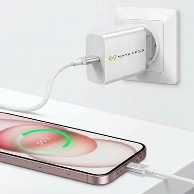 USB-Netzteil 20W Mayaxess mit USB-C-Kabel 1m