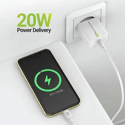 USB-Schnellladegerät 18W Mayaxess Quick Charge 3.0 mit Lightning-Kabel