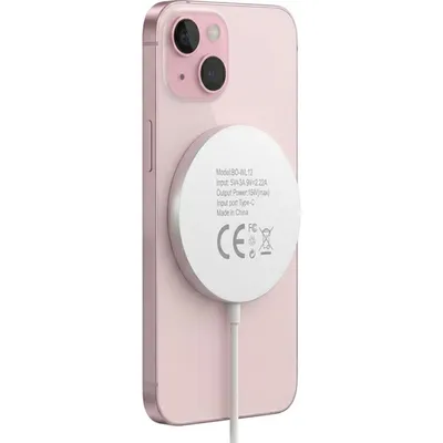 Wireless Charger Mayaxess MS-VIRT-15PLUS MagSafe 15W Aluminium Weiß