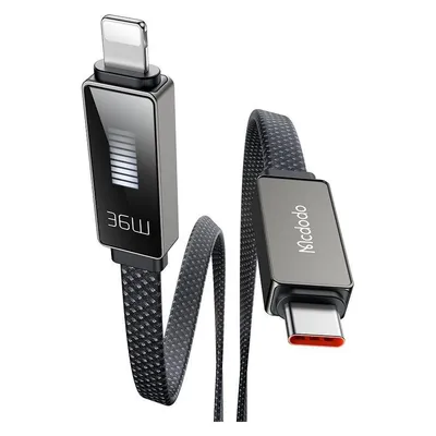Mcdodo Cable CA-4960 USB-C to Lightning with display 1.2m (black)