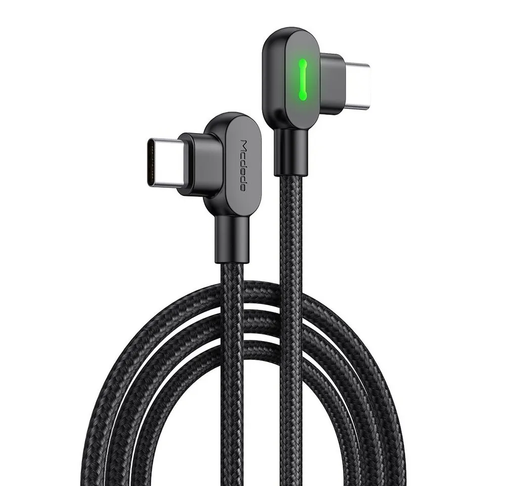 mcdodo 90 Grad Button PD Kabel USB-C auf USB-C 1,5 Meter LED Datenkabel USB-Kabel, USB-C