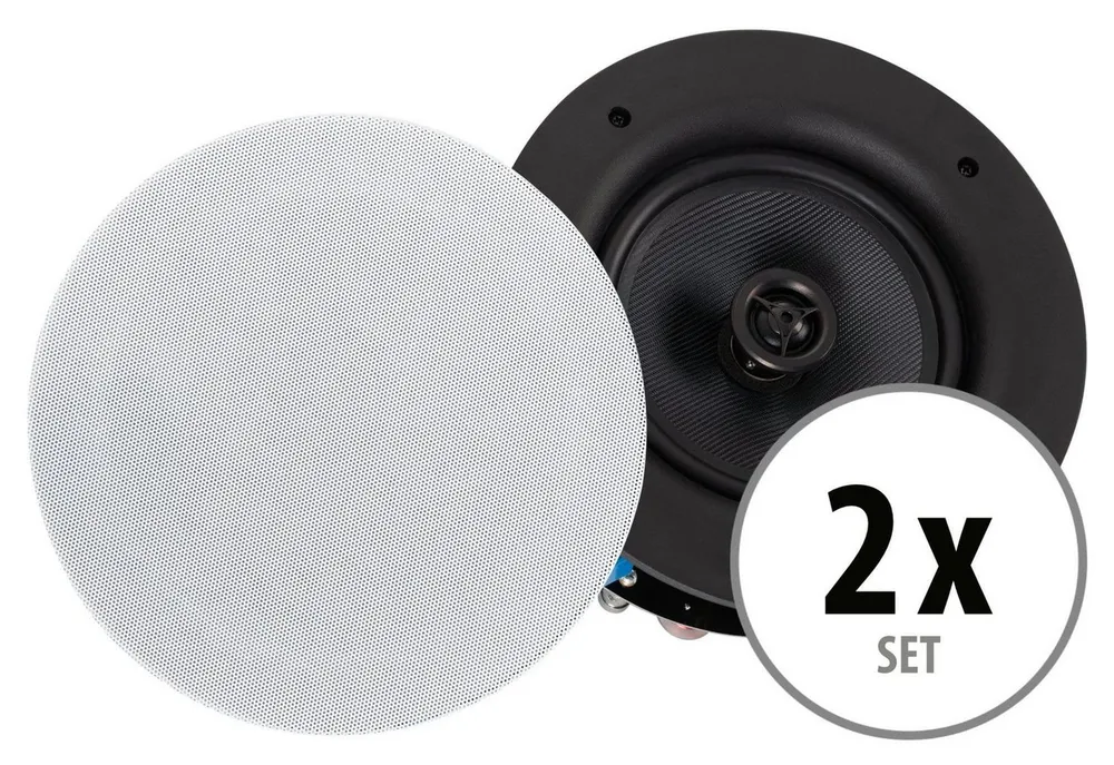 McGrey 2-Wege HiFi Deckenlautsprecher - Einbaubox-Lautsprecher 6,5" Woofer Einbaulautsprecher (Nein, 60 W, Integrierter Hochtonregler und Frequenzweiche)