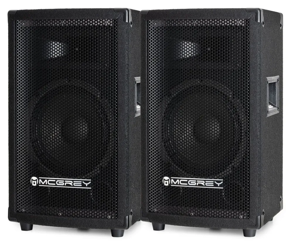 McGrey TP-8 DJ PA Passiv Box 20cm (8) Subwoofer, 2-Wege System, Holzgehäuse Lautsprecher (Nein, 150 W, Paar Passiv-Speaker mit Boxenflansch)