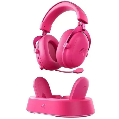 Mchose V9 Turbo+ kabellose Bluetooth 2.4 GHz Gaming Kopfhörer Himbeere