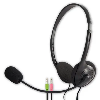 MCL CSQ-M/NZ kabelgebundene Kopfhörer 3,5 mm für Anrufe und Musik, schwarz
