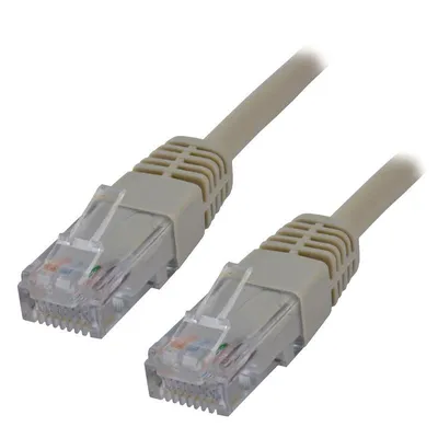 Netzwerkkabel MCL RJ45 Cat5E 10 m Grau U/UTP