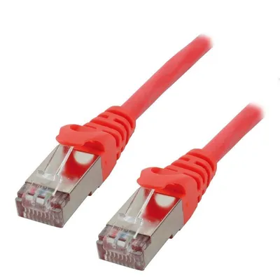 Netzwerkkabel MCL RJ45 Cat6 10 m rot geschirmt F/UTP