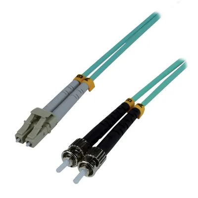 MCL 15 m LC/ST OM3 Duplex Multimode Glasfaserkabel