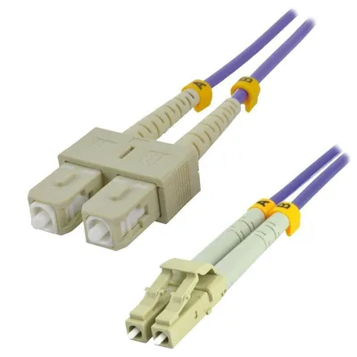MCL 0,5 m OM4 Duplex LC-SC Glasfaserkabel