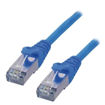 Netzwerkkabel MCL Cat6a 1,5 m S/FTP Blau