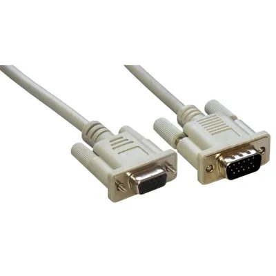 VGA-Kabel MCL HD15 Stecker/Buchse 2 m Grau