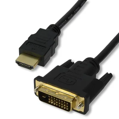 Kabel HDMI zu DVI-D MCL 2 m Stecker zu Stecker Schwarz