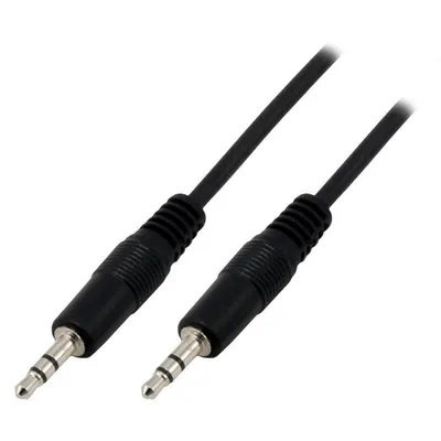 Audiokabel MCL Jack 3.5mm Stecker zu Stecker 5 m schwarz